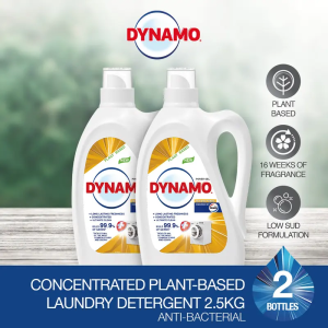 DYNAMO Plant Based Laundry Liquid Detergent 2.5kg/2.7kg x 2 Bottles