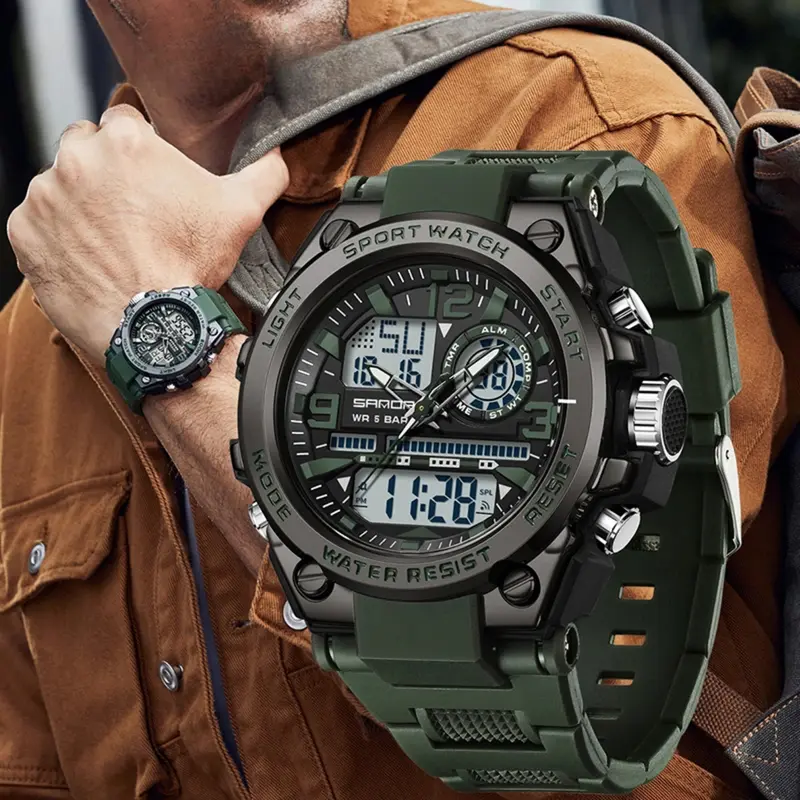 Men’s Dual Display Digital Sports Watch