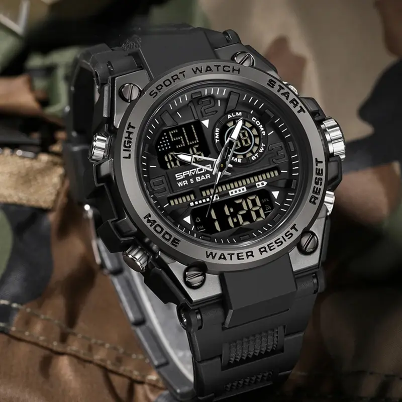 Men’s Dual Display Digital Sports Watch - Image 2